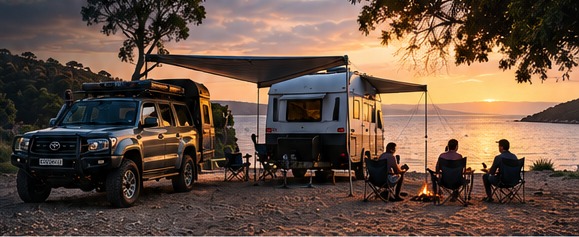 Touring vehicle set up for an Australian weekend getaway