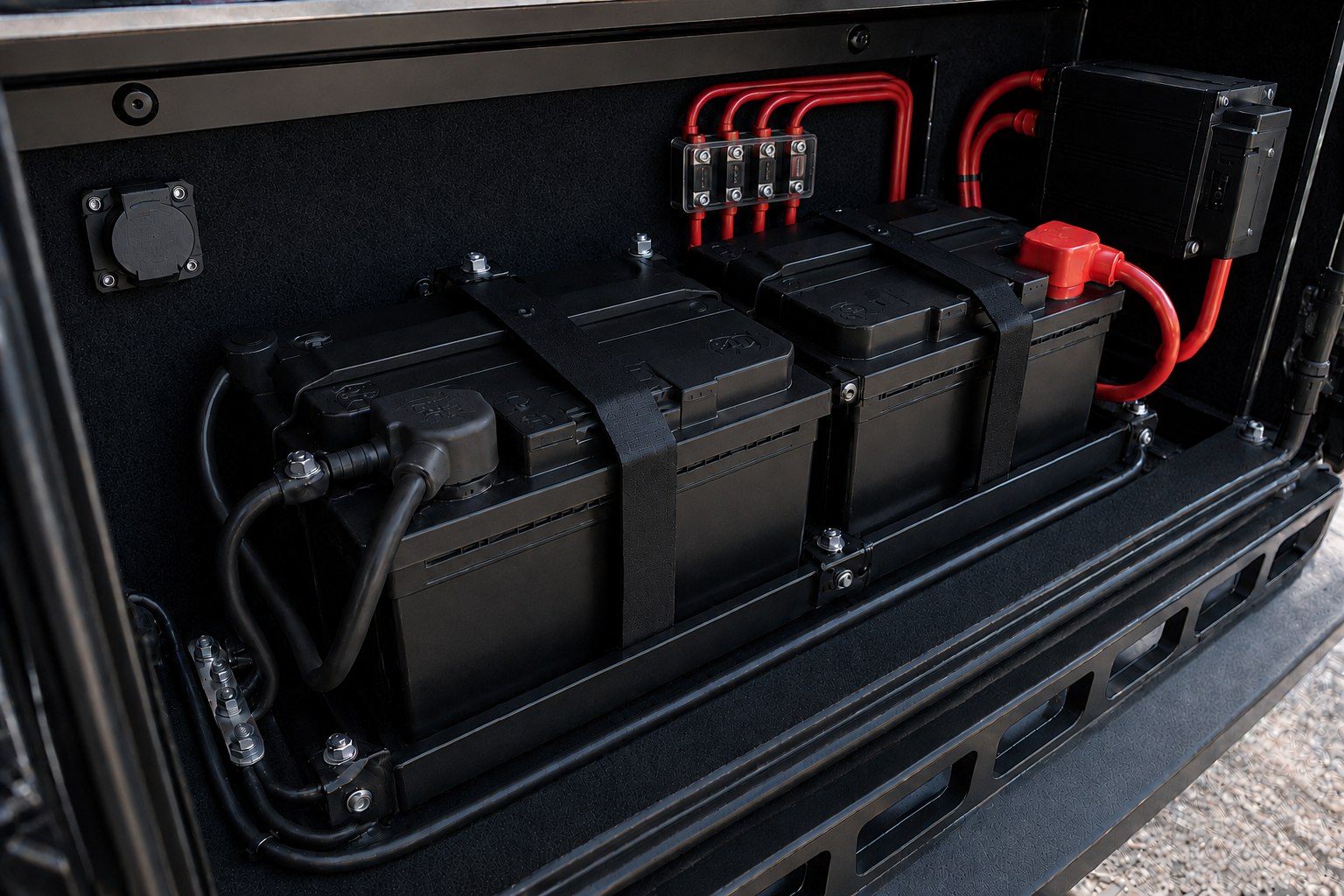 Illustrative dual battery installation concept
